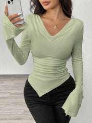 Casual Asymmetric Knit T-Shirt