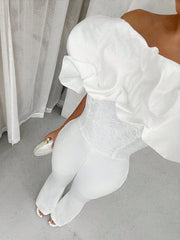 Stylish Off-Shoulder Lace Jumpsuit