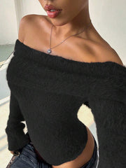 Thick Off-Shoulder Turtleneck Bodysuit