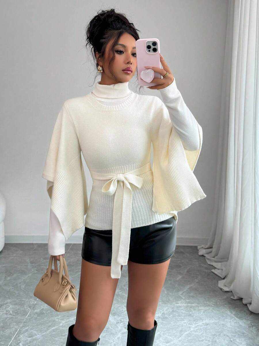 Women’s Flowy High Neck Sweater