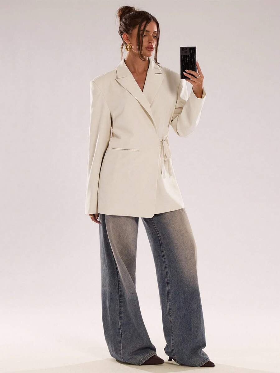 Women’s Elegant Solid Blazer Dress