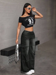 Women’s Wide Leg Cargo Jeans